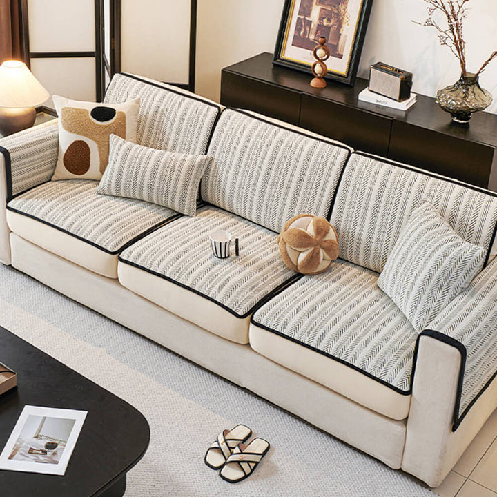 Klassisk Retro Stretch Chenille Sofa Dekke Full Beskyttelse | Skanto
