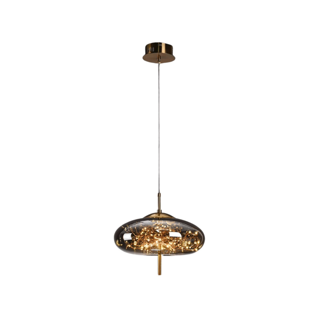 Skanto | Elegant hengende lampe med glasskjerm og fe-motiv