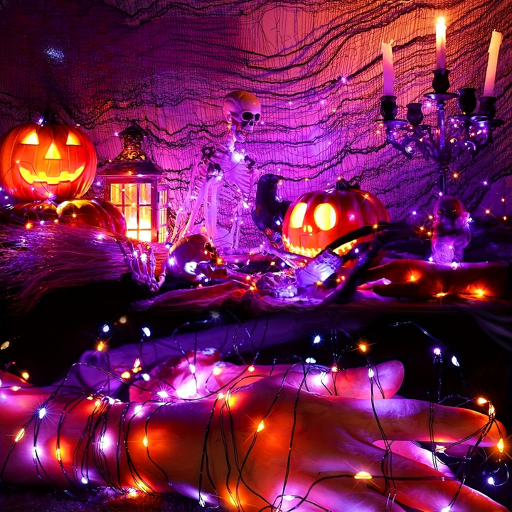 Skanto | Solcelledrevne Feilys – Utendørs Halloween Lyslenke Dekorasjon
