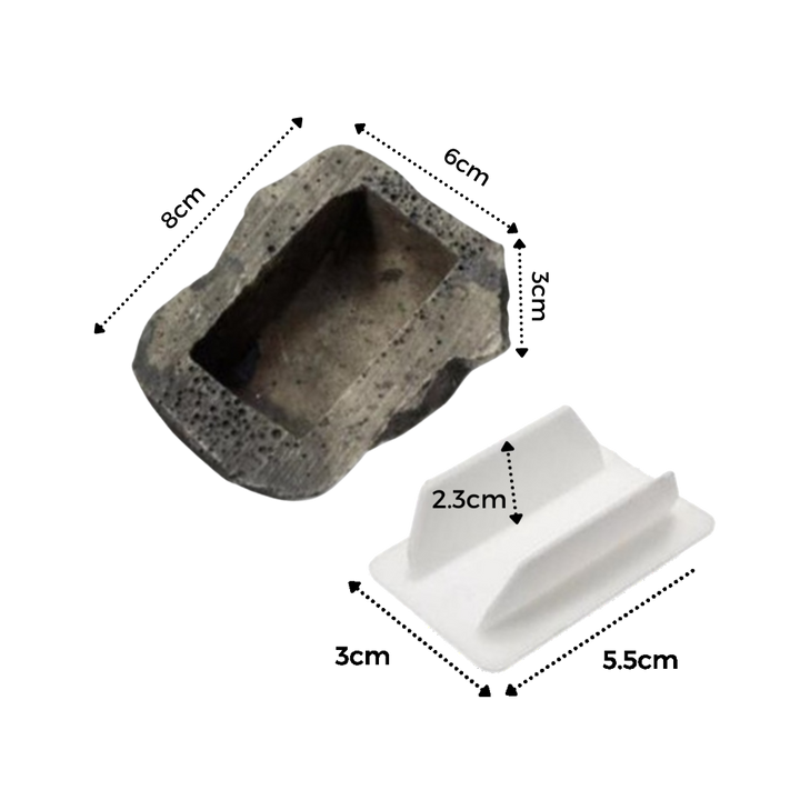 Fake rock for hiding keys