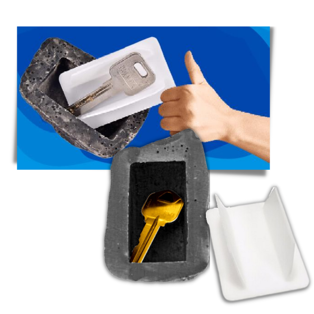 Fake rock for hiding keys