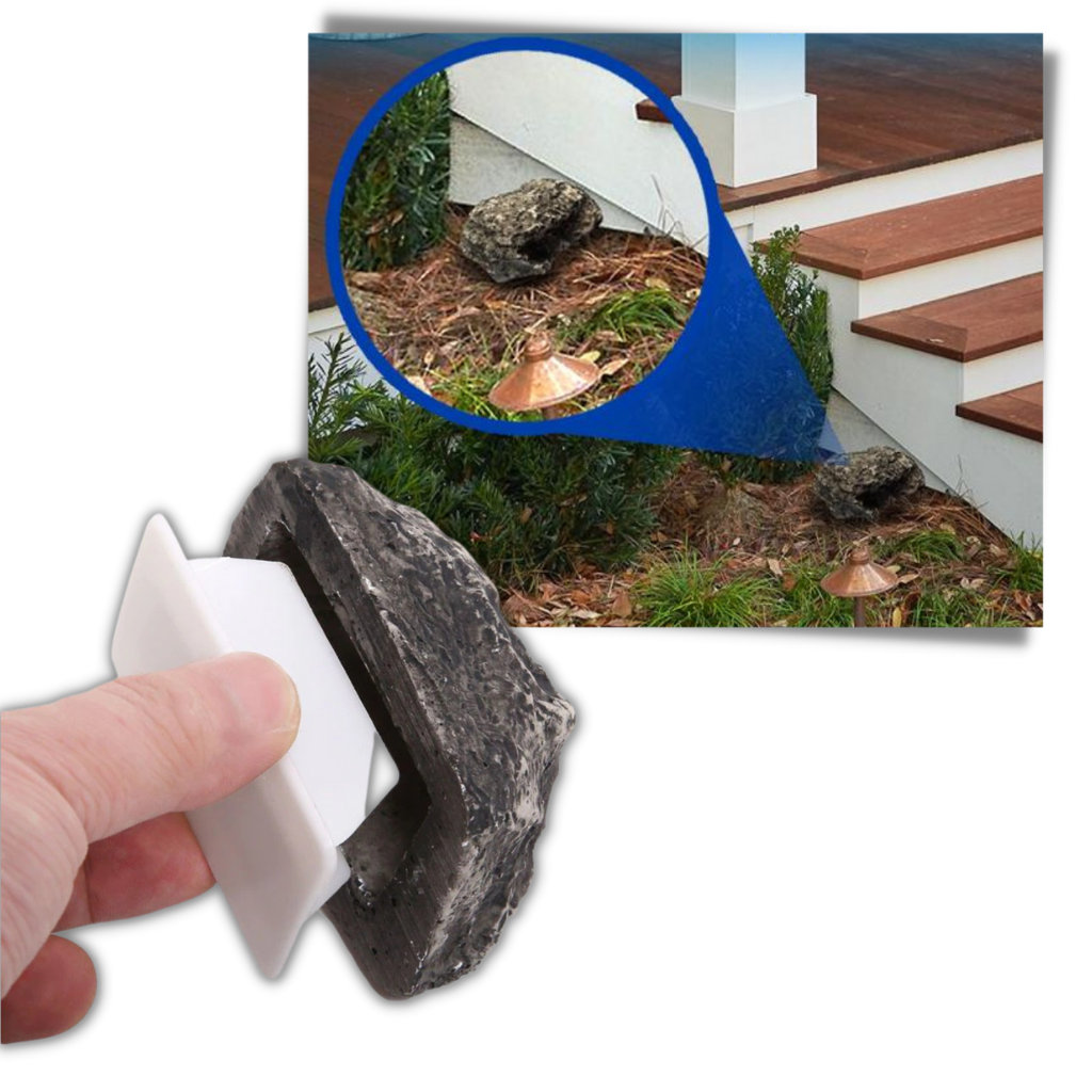 Fake rock for hiding keys