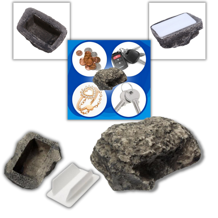 Fake rock for hiding keys