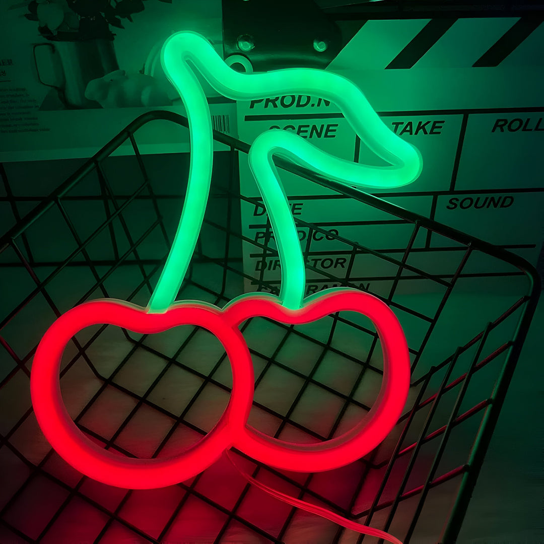 Skanto | Fast Food LED Neon Lys – Fargerik Veggdekorasjon med USB Tilkobling