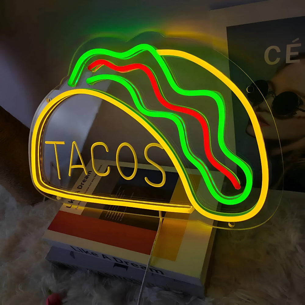 Skanto | Fast Food LED Neon Lys – Fargerik Veggdekorasjon med USB Tilkobling