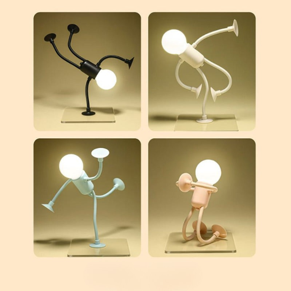 Skanto | LumiFlex | LED Bordlampe Fleksibel Kreativ Dekorasjon for Stue og Barnerom Energisparende Moderne 4 Farger