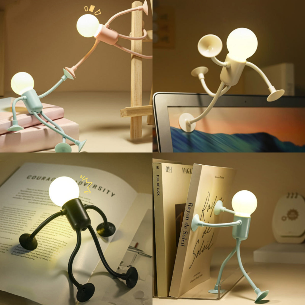 Skanto | LumiFlex | LED Bordlampe Fleksibel Kreativ Dekorasjon for Stue og Barnerom Energisparende Moderne 4 Farger