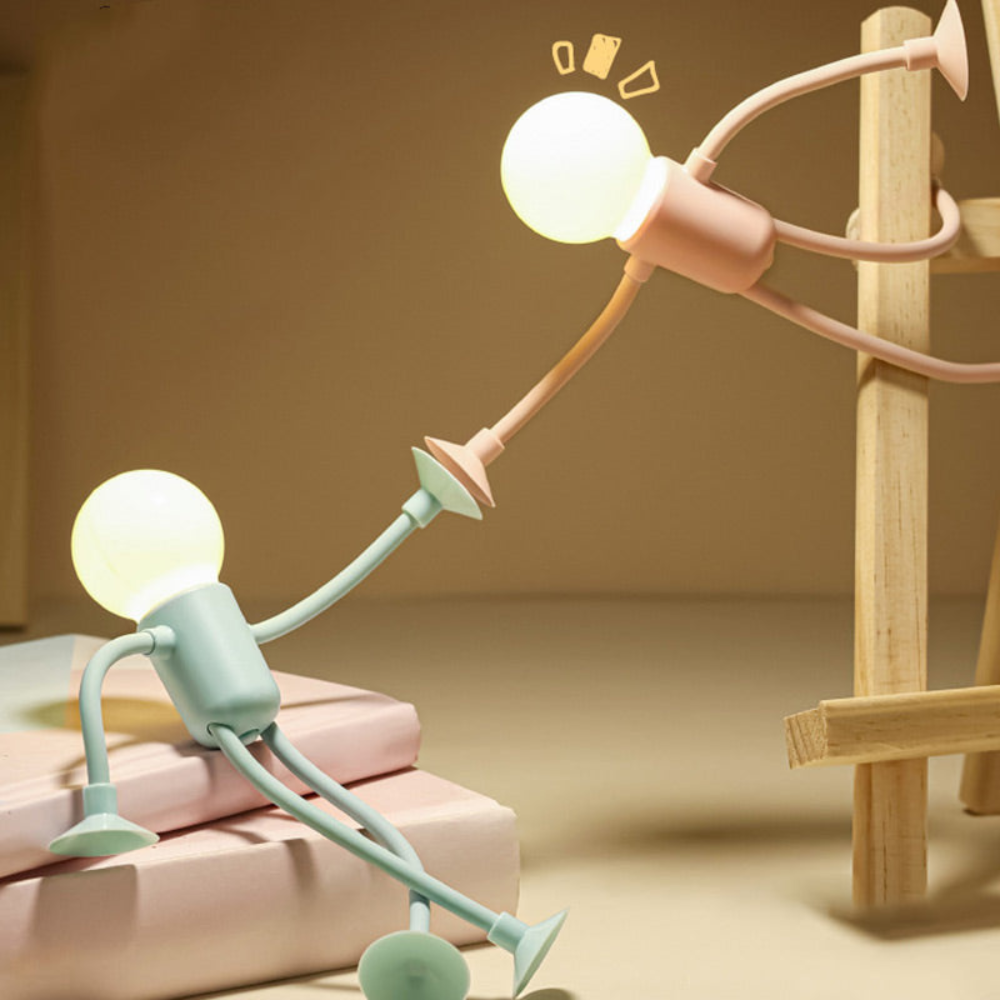 Skanto | LumiFlex | LED Bordlampe Fleksibel Kreativ Dekorasjon for Stue og Barnerom Energisparende Moderne 4 Farger