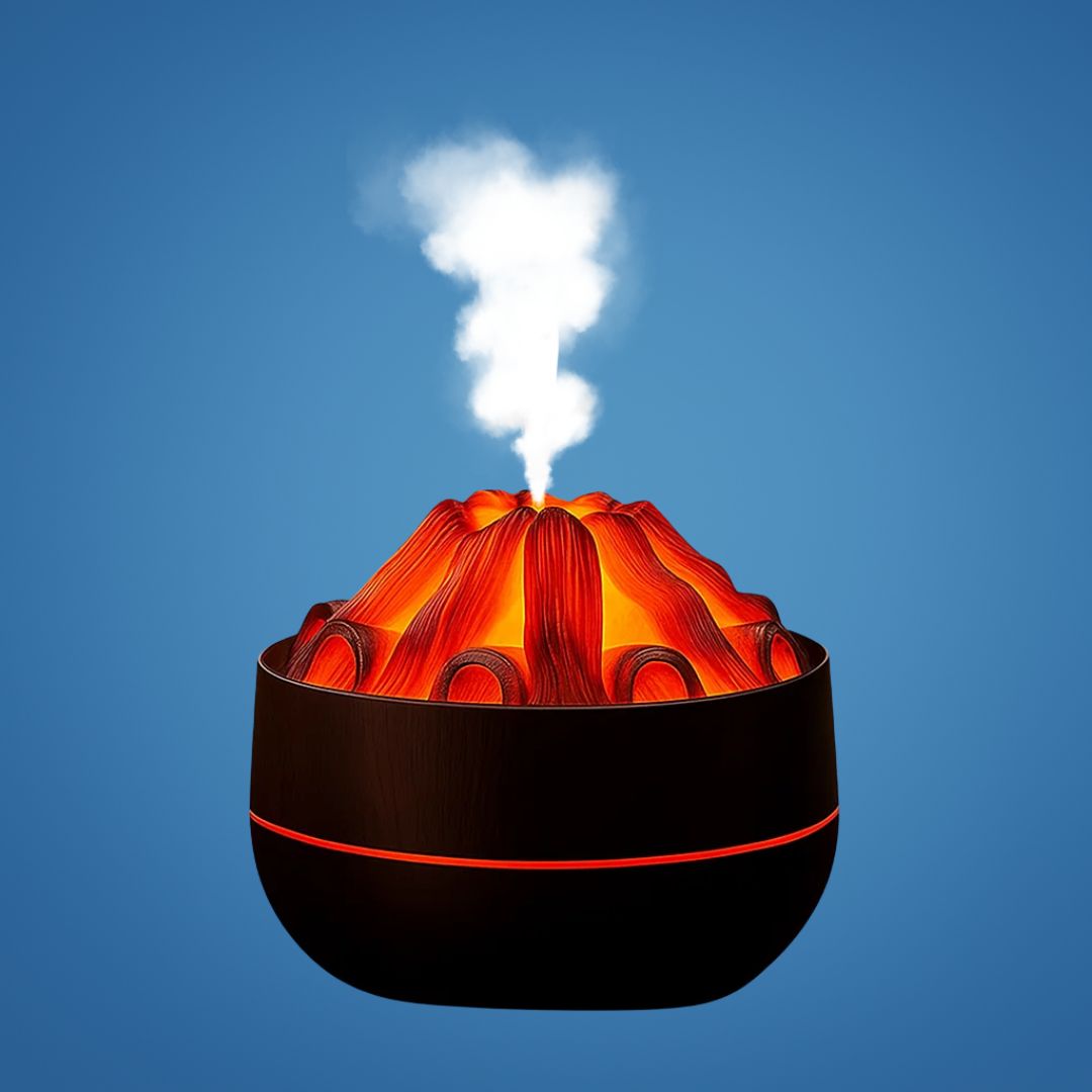 FlameMist | Aromaterapi Duft diffusor – Flamme LED – To Tåke Modus – Stille USB Design – Hjem Relaxasjon Bolleheis