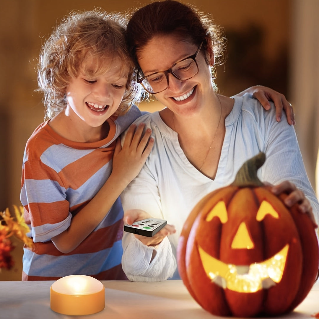 Skanto | Flameless Jack-O’-Lantern Lykter – LED Batteri Te-lys Dekor Sett