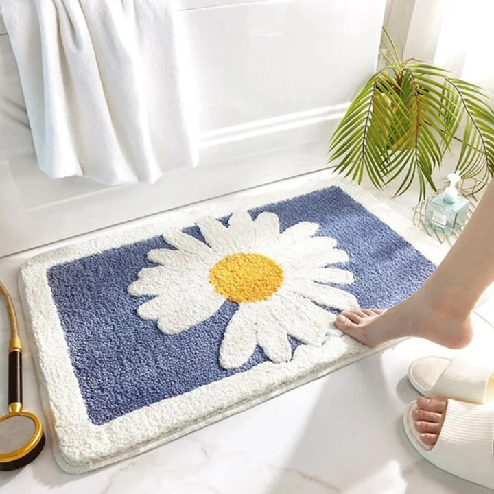 Fleur Plush Badematte med Blumenmuster