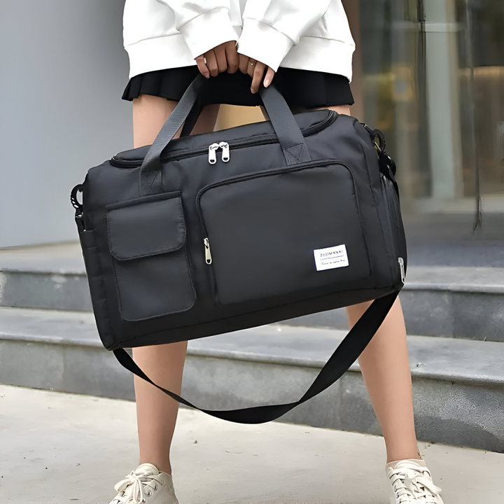 Wasserdichte Reisetasche mit Schuhfach – Leichte Wochenendtasche mit viel Staurum