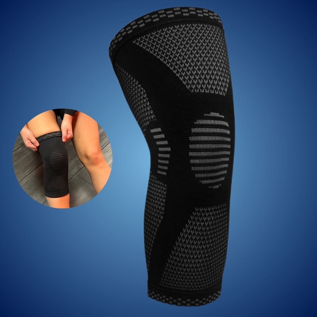 FlexiKnee Aktiv Kneebeskyttelse | Kompresjonsstøtte for stabilitet og smertelindring - Skadegjenvinning - Artritt - Sport - Post-kirurgisk Skanto
