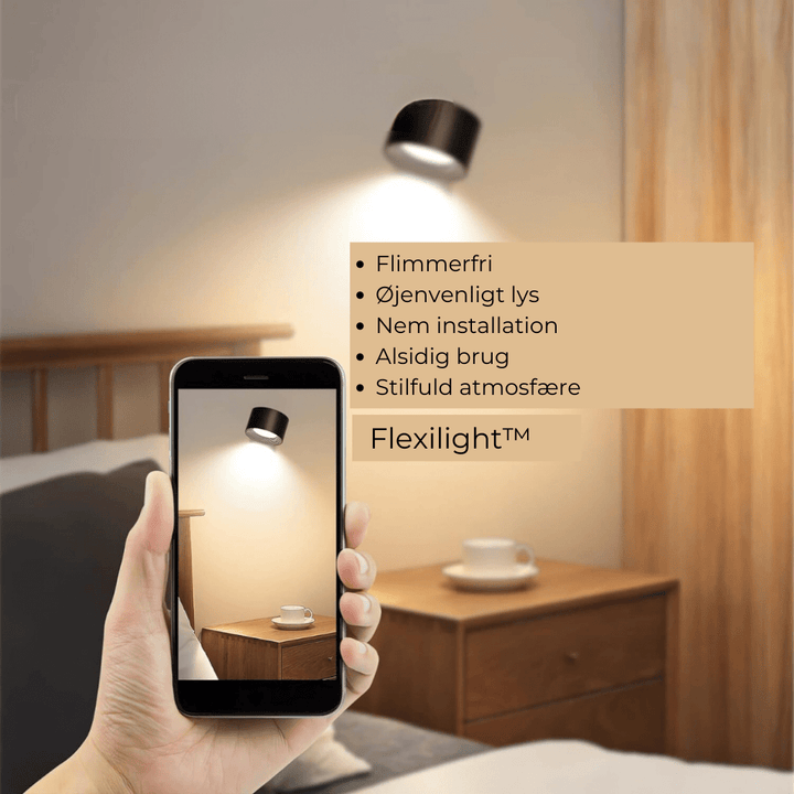 Skanto | Flexilight Trådløs Vegglampe Berøring 360 Rotasjon