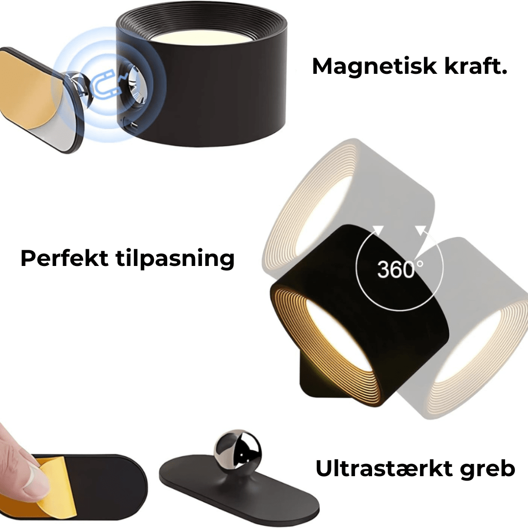 Skanto | Flexilight Trådløs Vegglampe Berøring 360 Rotasjon