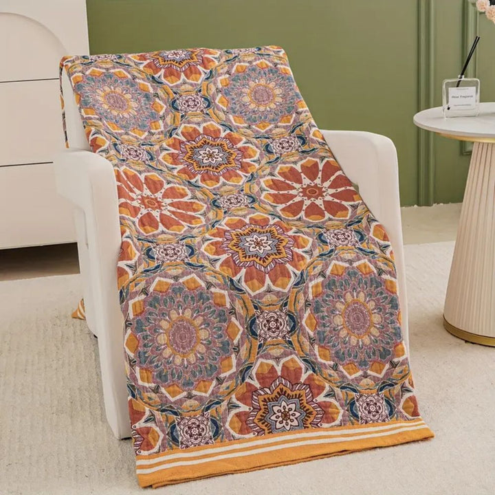 Skanto | Boho Flora Tone Cotton Blanket
