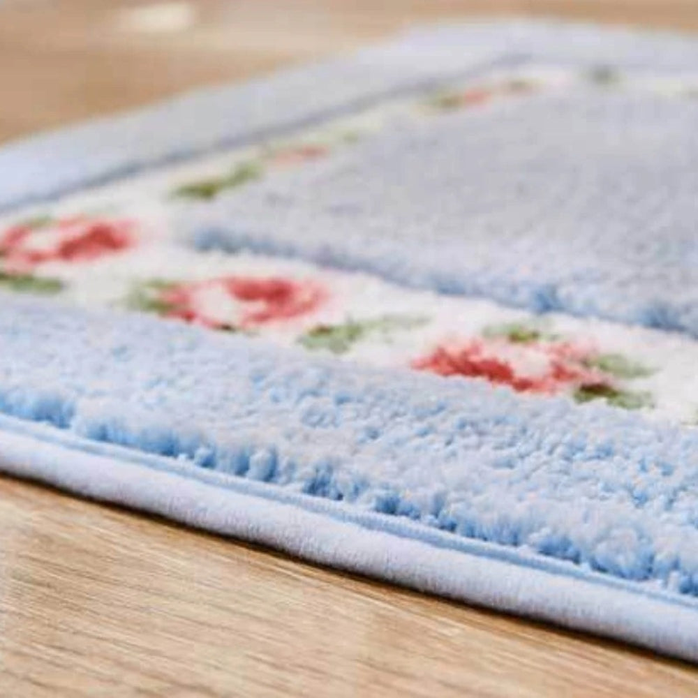 Skanto | Floral Oval Plush Badmatte