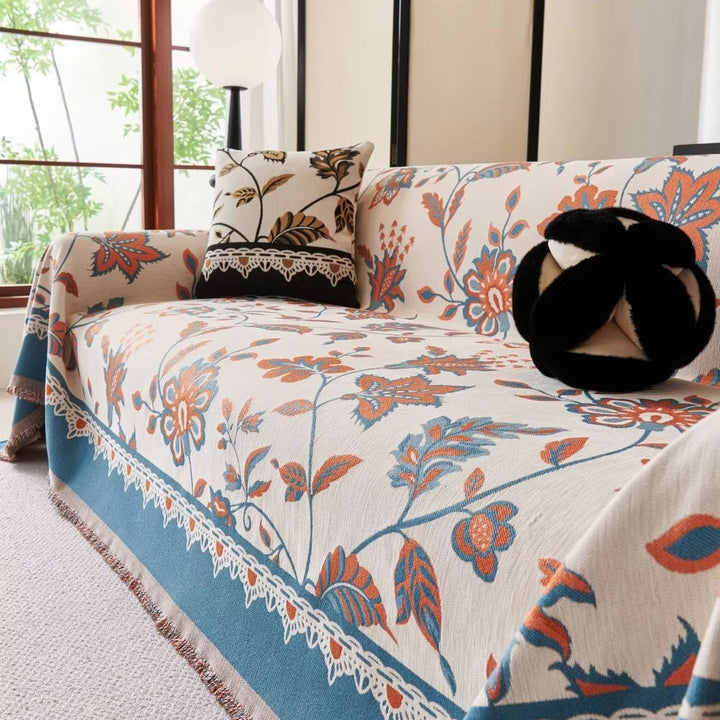 Skanto | Floravell Vintage Chenille Sofa Cover
