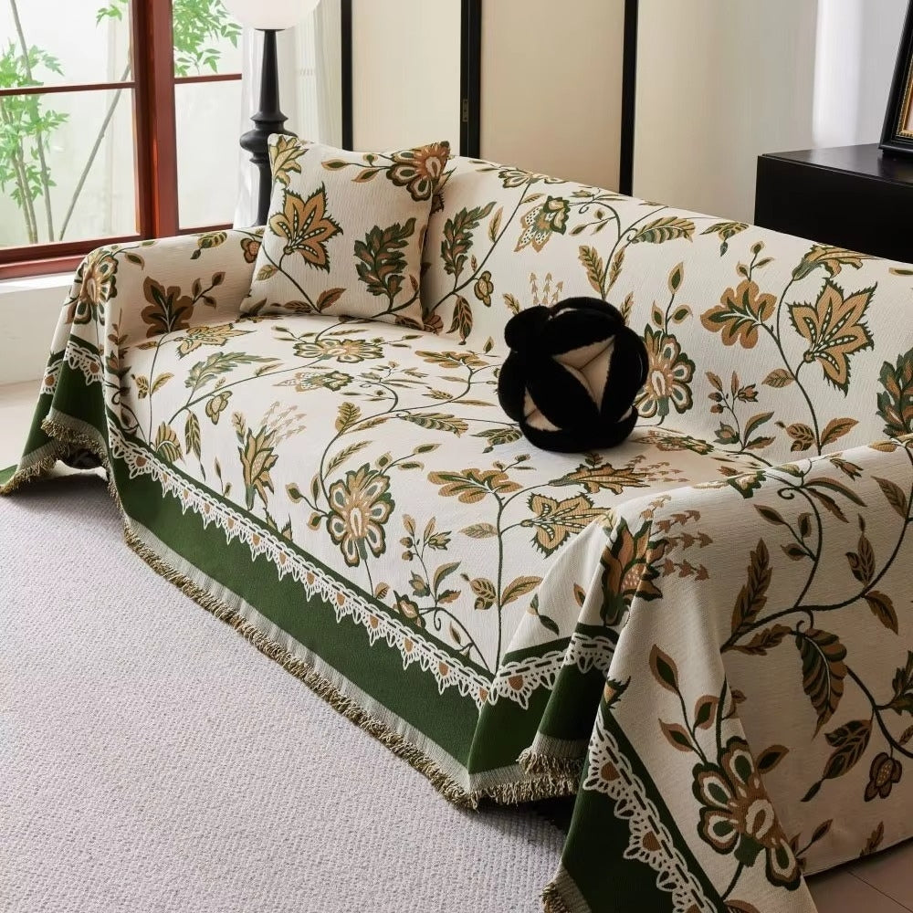 Skanto | Floravell Vintage Chenille Sofa Cover