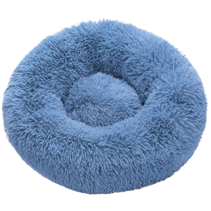 Smultring kjæledyrseng i fluffy plysj