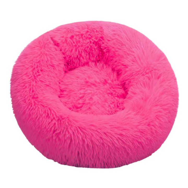 Smultring kjæledyrseng i fluffy plysj