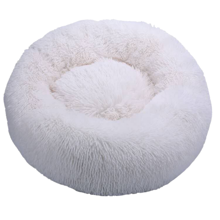 Smultring kjæledyrseng i fluffy plysj
