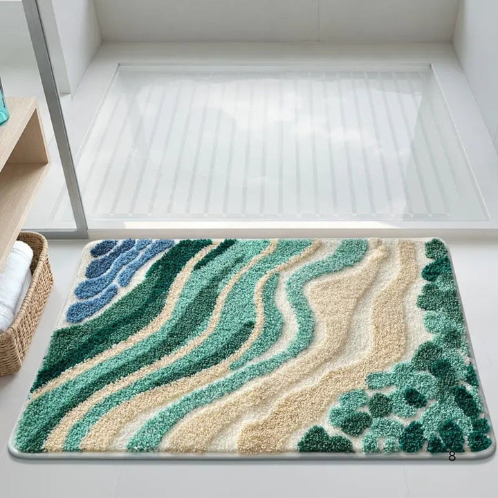 Skanto | Fluffy Ocean Wavy Pattern Badmatte