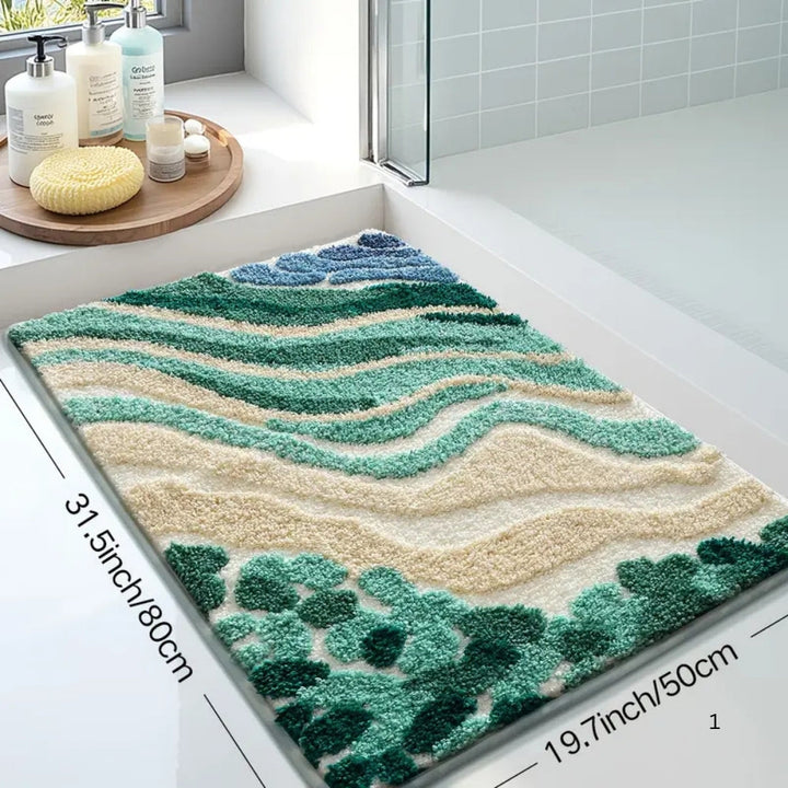 Skanto | Fluffy Ocean Wavy Pattern Badmatte
