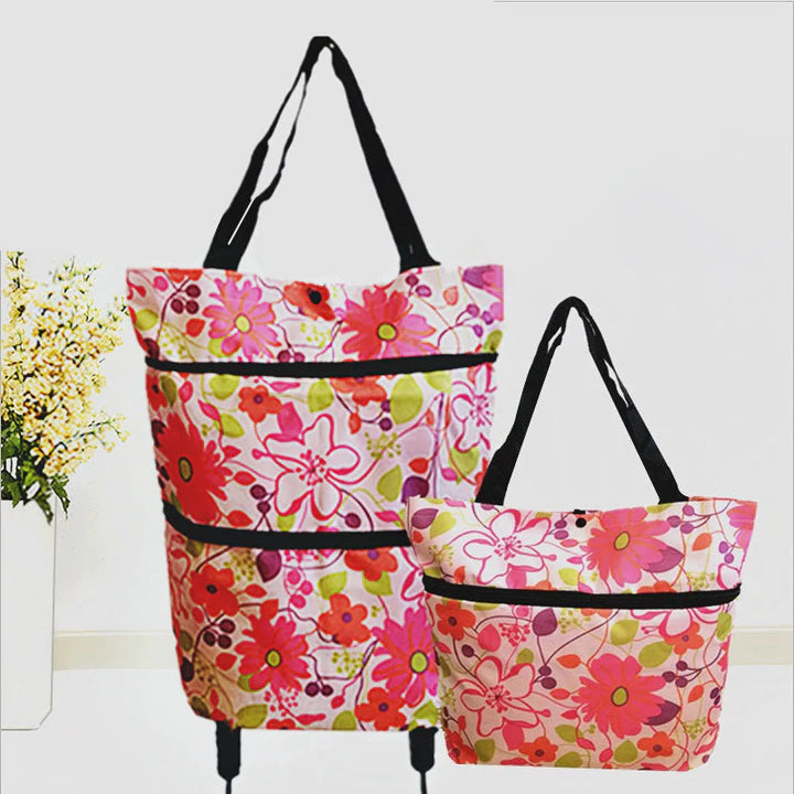 Skanto | 2 I 1 Sammenleggbar Handlekurv Tote Bag