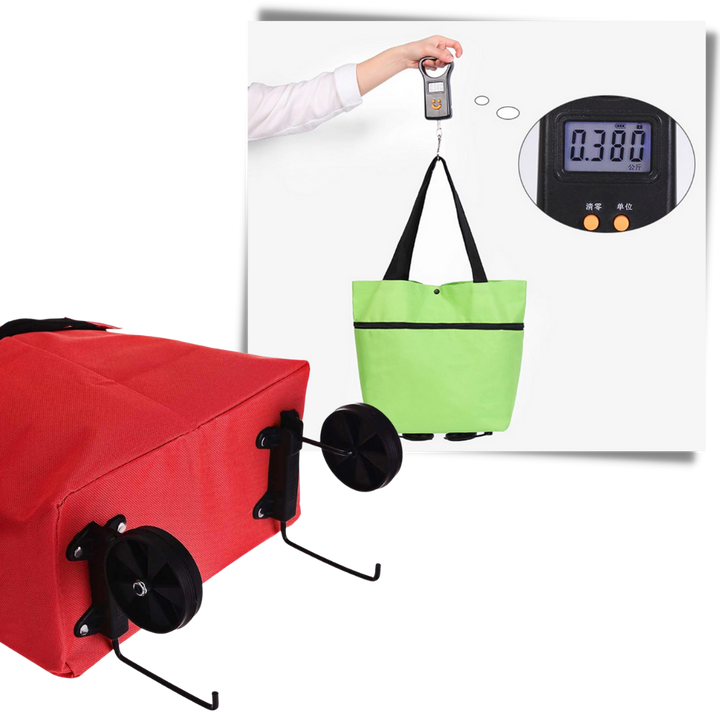 Sammenleggbar handleveske med hjul 30L