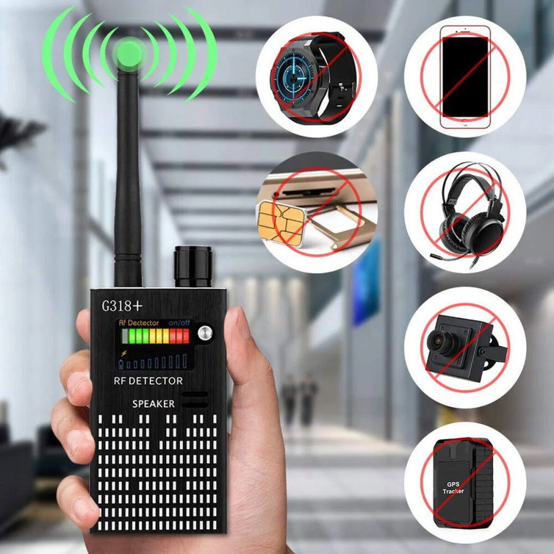 Spy Detector | RF Eavesdropping Device, Hidden Camera & GPS Tracker Finder with Laser Lens - Anti-Surveillance Signal Protection | Skanto