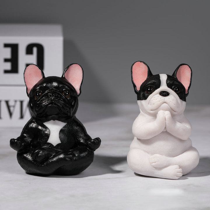 Yoga Fransk Bulldog Ornament Dekorasjon | Skanto