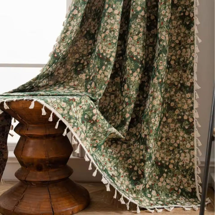 Skanto | Fransk vintage blomstermotiv teppet gardin