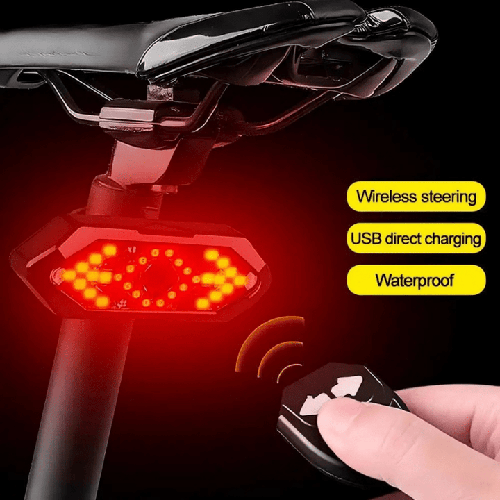 Skanto | Oppladbart sykkel baklys med fjernkontroll og 32 LED-lamper