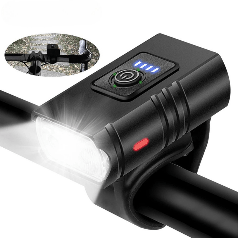 Skanto | Oppladbart LED sykkelforlykt med 6 moduser og USB-C ladefunksjon
