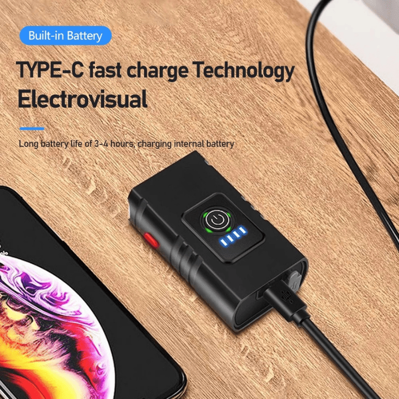 Skanto | Oppladbart LED sykkelforlykt med 6 moduser og USB-C ladefunksjon