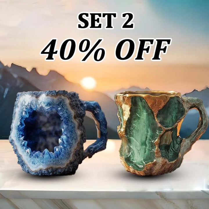 Skanto | CrystalBrew Kaffe Kopper | Elegante mineral krystall kopper for en unik kaffeopplevelse