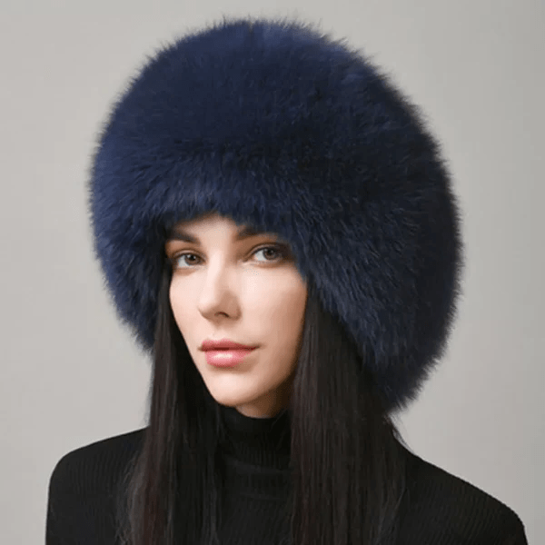 Skanto | Glaciera Lux Vinterhat | Ekte Pelthat med Ørevern | Elegant & Varm Luksushatt for Kvinner
