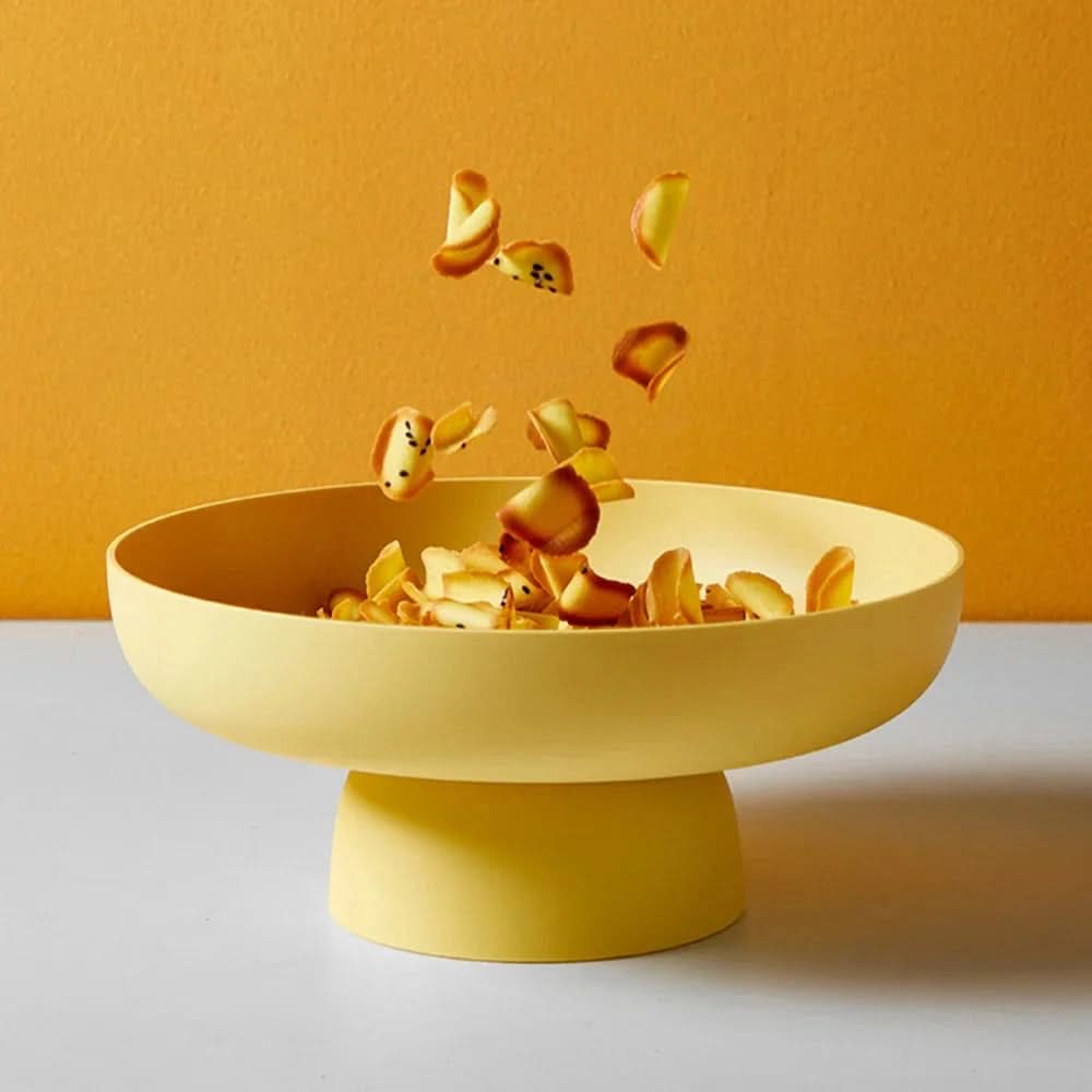 Skanto | Fruktig Eleganse Retro Fruktskål – Bladformet Plastfat