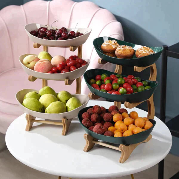 Skanto | FruitStack | Kreativ Fruktskål 3 Nivåer