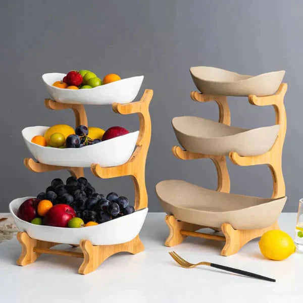 Skanto | FruitStack | Kreativ Fruktskål 3 Nivåer