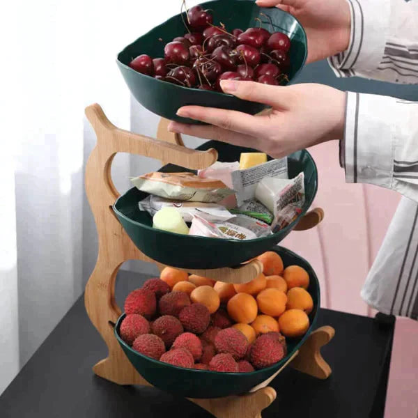 Skanto | FruitStack | Kreativ Fruktskål 3 Nivåer