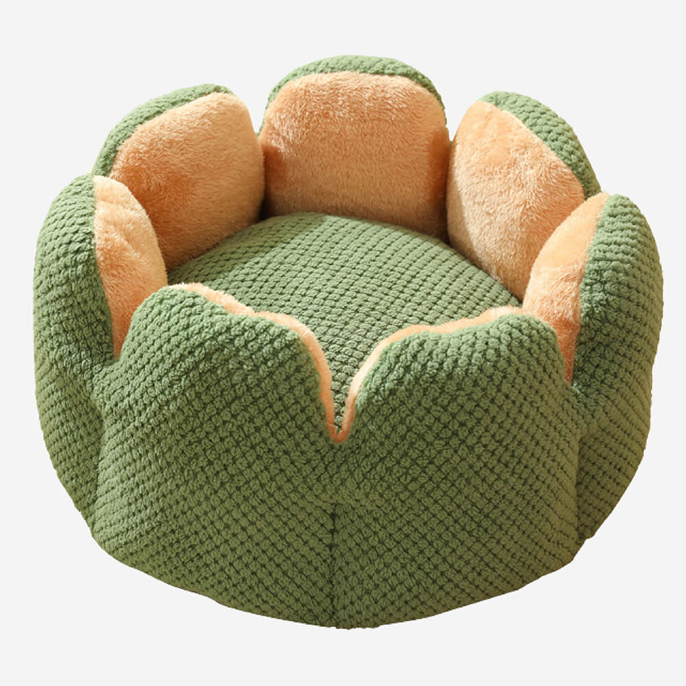 Cactus Form Komfortabel Katteseng Myk Korall Fløyelsdesign | Skanto
