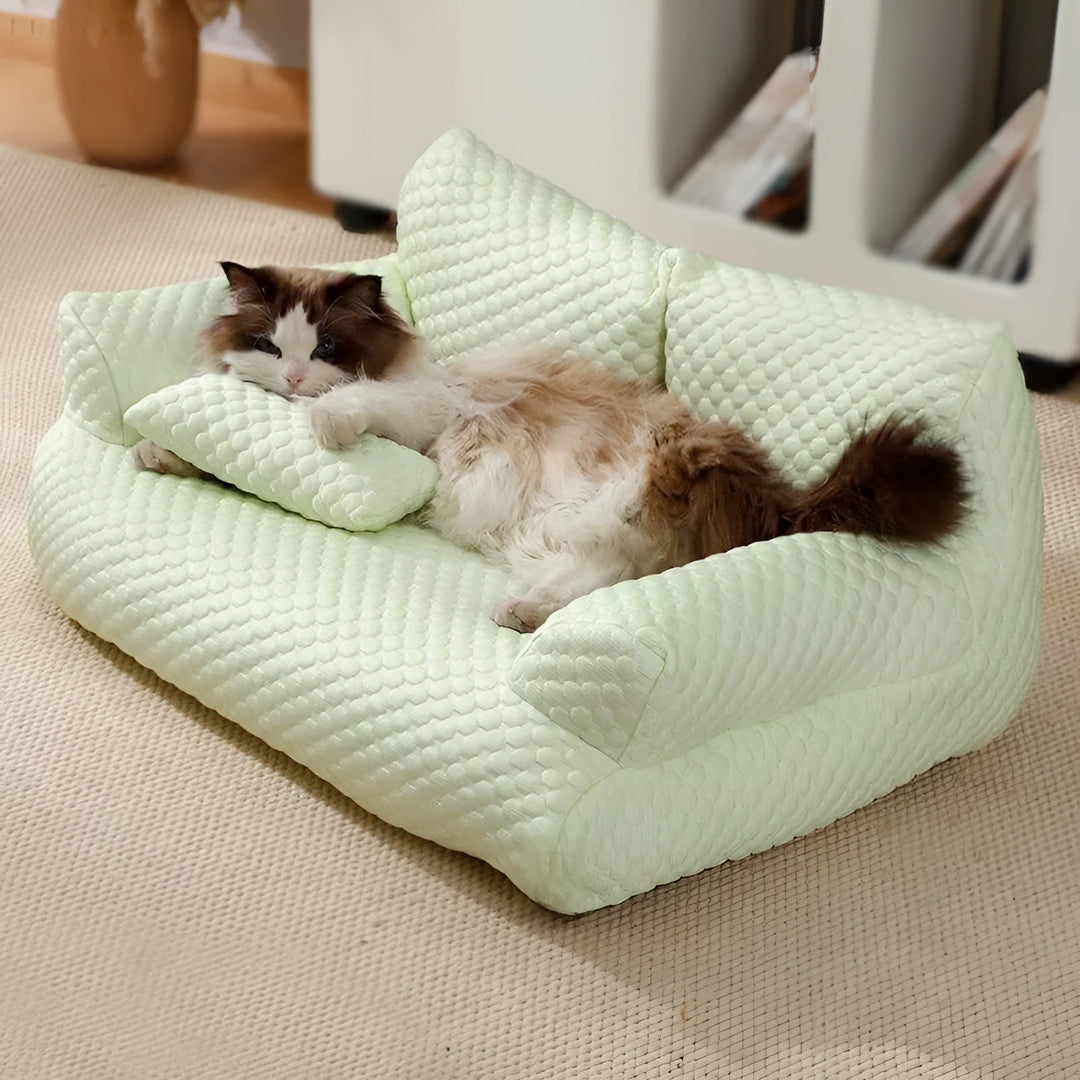Skanto | Vaskbar Plysjpute seng for kjæledyr - CozyPaws
