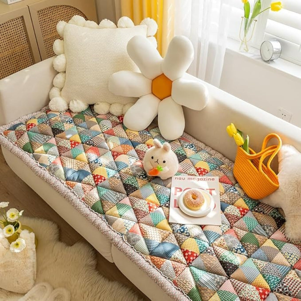 Skanto | Fargerik Retro Pastoral Stil Sofa Deksel