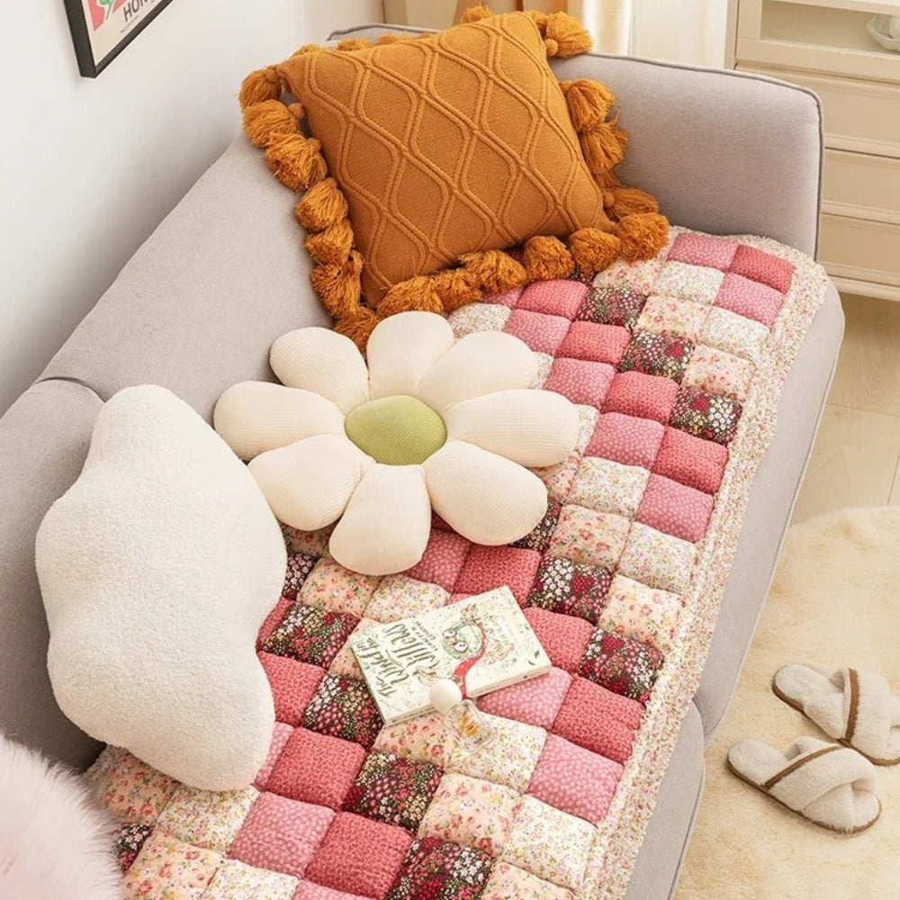 Skanto | Fargerik Retro Pastoral Stil Sofa Deksel
