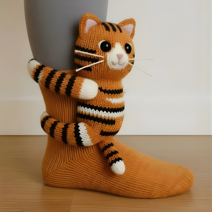 Skanto | Fuzzy Animal Plush Sokker Damer Herrer Koselig Non Slip Varm Vinter