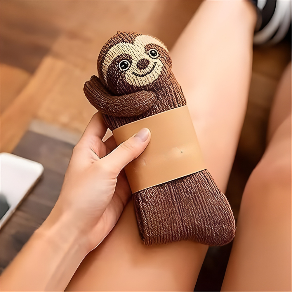 Skanto | Fuzzy Animal Plush Sokker Damer Herrer Koselig Non Slip Varm Vinter