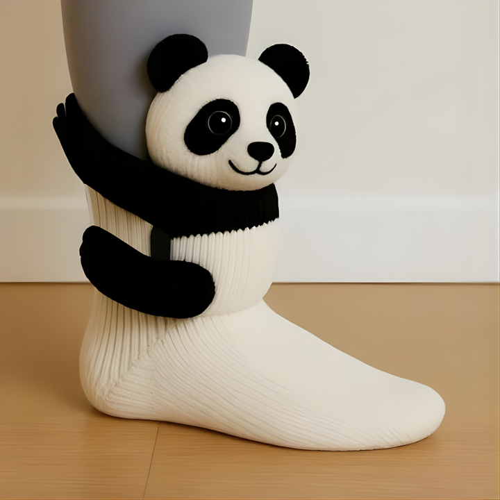 Skanto | Fuzzy Animal Plush Sokker Damer Herrer Koselig Non Slip Varm Vinter