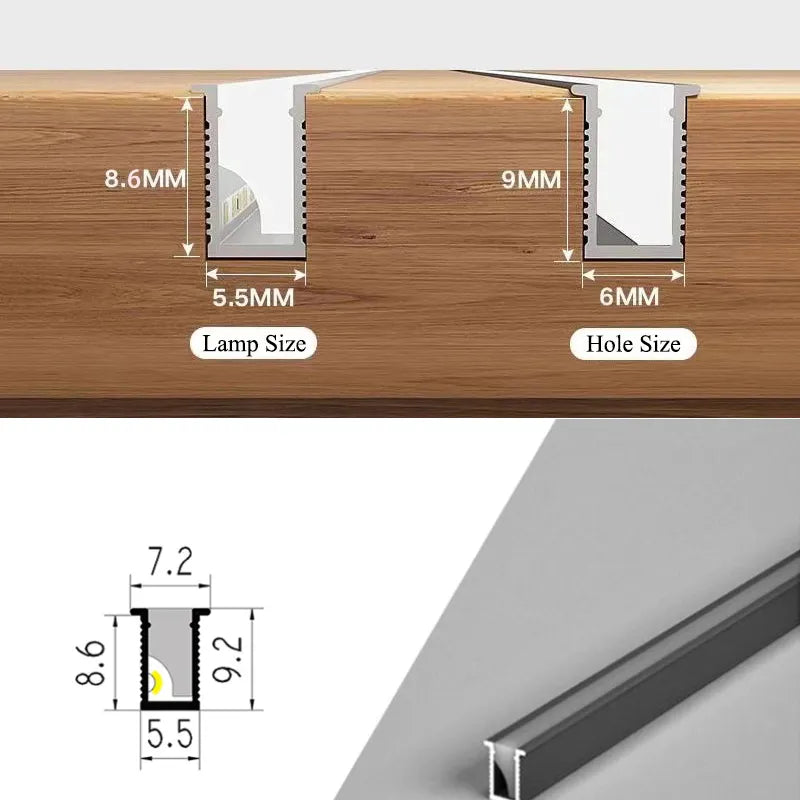 Skanto | LED Lyslist Under Skap | Ultra Tynn | DC12V, 10W/m | Klippbar & Fargetemperatur Valg